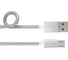 Дата -Кабель InterStep USB-miсroUSB, PVC/Nylon, цвет-Silver, 1м 44018 1