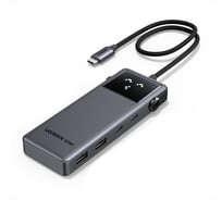 Конвертер UGREEN CM888 35998 UNO 6-in-1 4K60Hz USB-C To HDMI+2хUSB 3.2 A+2хUSB 3.2 C+PD Power Converter. Цвет: серый 35998_