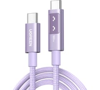 Кабель UGREEN L509 65216 UNO Type C 2.0 Male To Type C 2.0 Male 5A Data Cable. Длина: 2м. Цвет: розовый 65216_