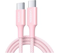 Кабель UGREEN L502 65252 USB-C to USB-C PD Fast Charging Braided Cable 5A Max. Длина: 2м. Цвет: розовый 65252_