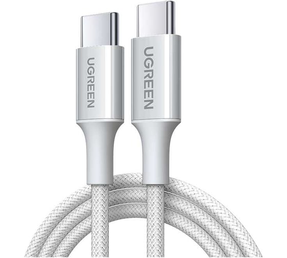 Кабель UGREEN L502 65256 USB-C to USB-C PD Fast Charging Braided Cable 5A Max. Длина: 2м. Цвет: титан 65256_ 1