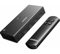 Переключатель UGREEN AW504 55857 HDMI Switch 3 In 1 Out 4K60Hz. Цвет: черный 55857_