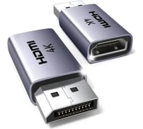 Адаптер UGREEN DP130 55935 DisplayPort to HDMI 4K Adapter 2шт. Цвет: серый 55935_