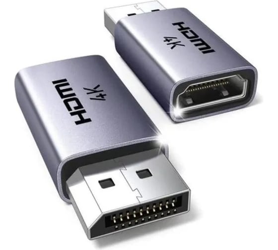 Адаптер UGREEN DP130 55935 DisplayPort to HDMI 4K Adapter 2шт. Цвет: серый 55935_ 1
