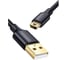Кабель UGREEN US132 10385 USB 2.0 A Male to Mini 5 Pin Male Cable. Длина: 1,5м. Цвет: черный 10385_ 2