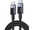 Кабель UGREEN L524 55765 USB-C to USB-C PD 3A Fast Charging Braided Date Cable. Длина: 1м. Цвет: серый космос 55765_ 1