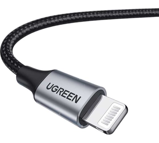 Кабель UGREEN US199 Lightning to USB-A 2.0 Cable. Длина: 1,5м. Цвет: черный 60157 1