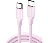 Кабель Ugreen US264 65124 60W USB-C 2.0 Male To USB-C 2.0 Male 3A Data Cable. Длина: 1м. Цвет: розовый 65124_
