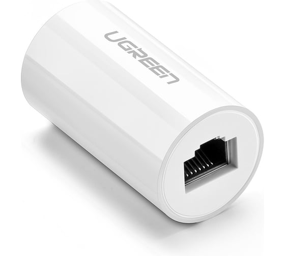 Адаптер-удлинитель Ugreen NW116 20391 RJ45 Ethernet Connector. Цвет: белый 20391_