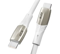 Кабель GCR 1.0m Type C-C MERCEDES PD18W, быстрая зарядка, белый TPE, белый ПВХ, 28/ 22 AWG, VIV52I513