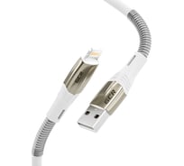 Кабель GCR 1.5m для iPhone, iPad, Air, MFI series MERCEDES & SPRING, WHITE, VIV53I538