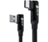 Кабель TypeC GCR PREMIUM 0.25m угловой для PowerBank, черный, AL case черный, 28/ 22 AWG, VIV53I445 1