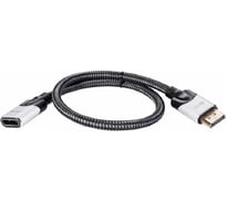 Удлинитель VCOM DisplayPort 1.4 M/F 8K 60Hz, кабель, провод медь, в оплётке, сверхскоростной, 0.5m CG635F-0.5