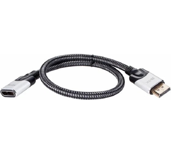 Удлинитель VCOM DisplayPort 1.4 M/F 8K 60Hz, кабель, провод медь, в оплётке, сверхскоростной, 0.5m CG635F-0.5 1