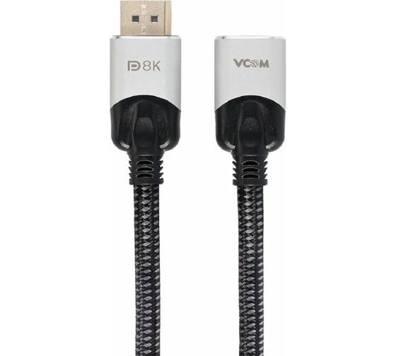 Удлинитель VCOM DisplayPort 1.4 M/F 8K 60Hz, кабель, провод медь, в оплётке, сверхскоростной, 0.5m CG635F-0.5
