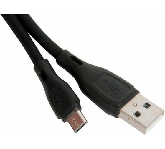 Кабель USB Hoco X61 Ultimate silicone для Micro USB, 2.4А, длина 1.0м, черный 811146