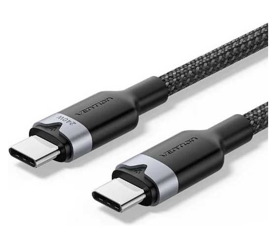 Кабель VENTION USB 2.0 CM/CM - 1м, черный, 5А PD240W TRIBF 1