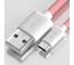 Кабель TypeC GCR 1.5m для быстрой зарядки, розовый нейлон, 28/ 24 AWG, VIV51I709 1