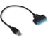 Адаптер Cablexpert USB3.2 Gen1 на SATA 2.5 HDD/SSD, Sata3, 5 Гбит/с, длина 0.3м, пакет A-USB3-SATA3-2.5 1