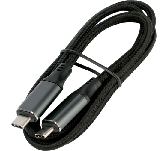 Кабель Cablexpert USB4.0, Type-C/Type-C, 5А, 240Вт, PD3.1/QC4.0, 40Gbps, медь, Pro, 1.8м, черный, пакет, CC-USB4-CMCM-BR-1.8M