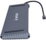 Док-станция Gembird Type-C, 12в1: 2xUSB3.1, USB2.0, RJ45, Type-C PD87W, Jack 3.5, SD/TF, 2xHDMI, VGA, Type-C, кабель 23см, алюминий, UHB-D6 3