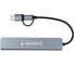 Разветвитель Gembird USB3.0/2.0, USB3.0, 4хUSB2.0, Type-C, с доп.питанием (порт Type-C), кабель Type-C/USB 17см, алюминий, коробка, UHB-C445 4