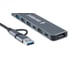 Разветвитель Gembird USB3.0/2.0, USB3.0, 4хUSB2.0, Type-C, с доп.питанием (порт Type-C), кабель Type-C/USB 17см, алюминий, коробка, UHB-C445 5