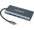 Док-станция Gembird Type-C, 10в1: 3xUSB3.1, Type-C PD87W, Jack 3.5, SD/TF, HDMI, RJ45, VGA, кабель 15см, алюминий, UHB-D4 2