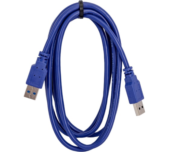 Кабель USB Cablexpert 3.0 AM/AM 1.8м медь, экран синий пакет CCP-USB3-AMAM-6