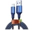 Кабель UGREEN US199 Lightning to USB-A 2.0 Cable, 1.5м, синий джинсовый 80634 1