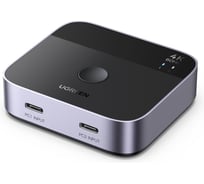 Переключатель UGREEN AW502 55451 USB-C Switch 2 In 1 Out 4K60Hz, черный 55451_
