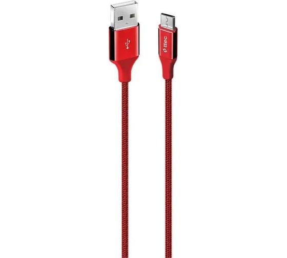 Кабель TTEC AlumiCable Micro USB Charge/Data Cable. Длина: 120см. Цвет: красный 2DK11K