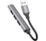 Разветвитель Hoco USB3.0/2.0 HB26, 3xUSB2.0, USB3.0, кабель USB 13см, темный алюминий, 6931474765468 2