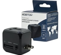Переходник сетевой ROBITON TravelEnergy 3 с двумя USB-разъемами и 1 Type-C разъемом BL1 19711