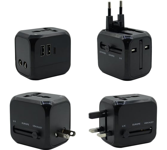 Переходник сетевой ROBITON TravelEnergy 3 с двумя USB-разъемами и 1 Type-C разъемом BL1 19711