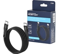 Кабель USB ROBITON P25M USB TYPE-C - USB TYPE-C, Charge&Sync, 60Вт, 1.2м, магнитный, черный BL1 19701