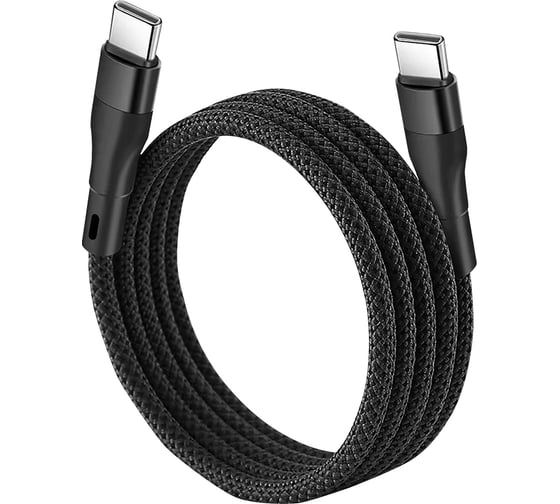 Кабель USB ROBITON P25M USB TYPE-C - USB TYPE-C, Charge&Sync, 60Вт, 1.2м, магнитный, черный BL1 19701