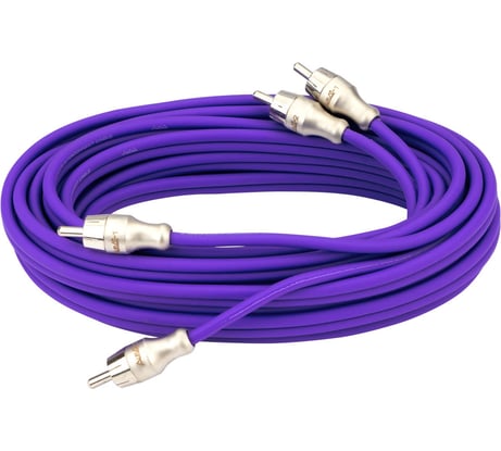 RCA кабель AurA 5 метров, 2 канала, бескислородная медь (OFC), двойной экран RCA-B250MKII