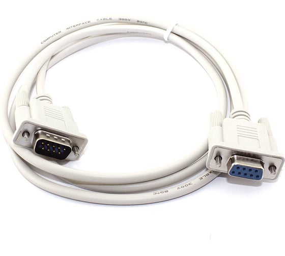 Кабель с разъёмами AMPERIN DB9 RS-232 нуль модемный мама-папа 1,4 м 099672 1