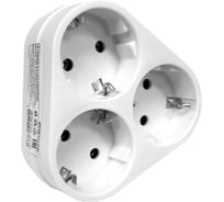 Сетевой разветвитель Спутник 16А 3 гнезда-розетки, з/к SRT303