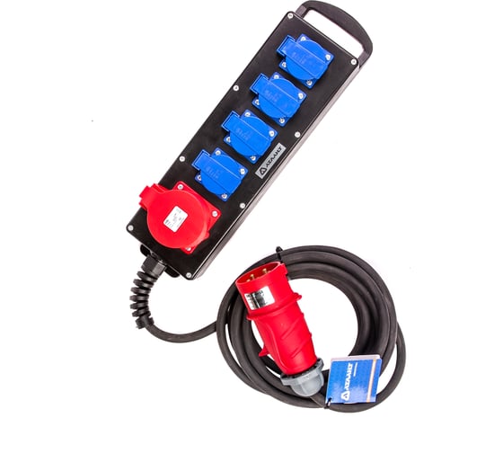 Промышленный удлинитель на колодке Атлант КГ 5x2,5 20м (1x380В 32А CEE 5P/4x220В 16А SCHUCO) ТЕН303-158 1