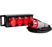 Промышленный удлинитель на колодке Атлант КГ 5x4 10м (4x380В 32А CEE 5P) ТЕН303-163