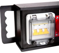 Промышленный удлинитель на колодке с автоматом защиты Атлант КГ 5x4 10м (1x380В 32А CEE 5P/3x220В 16А CEE 3P) ТЕН303-169