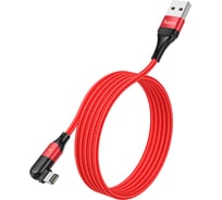 USB кабель Hoco U100 Orbit для Lightning 2.4А, длина 1.2м, красный 819663