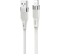 USB кабель Hoco U72 Forest Silicone для Lightning, 2.4А, длина 1.2м, белый 787271