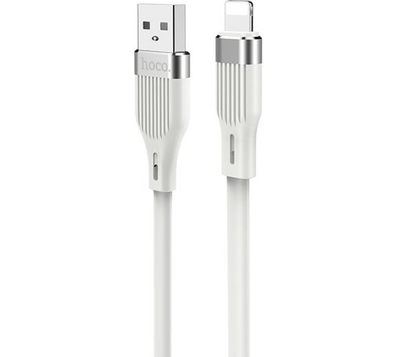USB кабель Hoco U72 Forest Silicone для Lightning, 2.4А, длина 1.2м, белый 787271 1