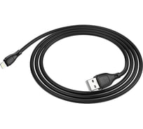 USB кабель Hoco X61 Ultimate silicone для Lightning, 2.4А, длина 1.0м, черный 811140