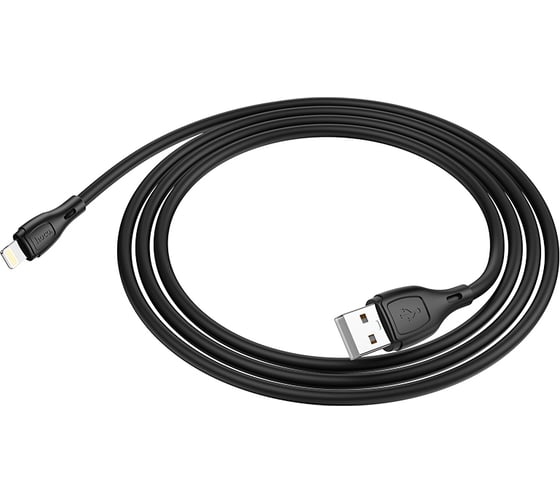 USB кабель Hoco X61 Ultimate silicone для Lightning, 2.4А, длина 1.0м, черный 811140 1