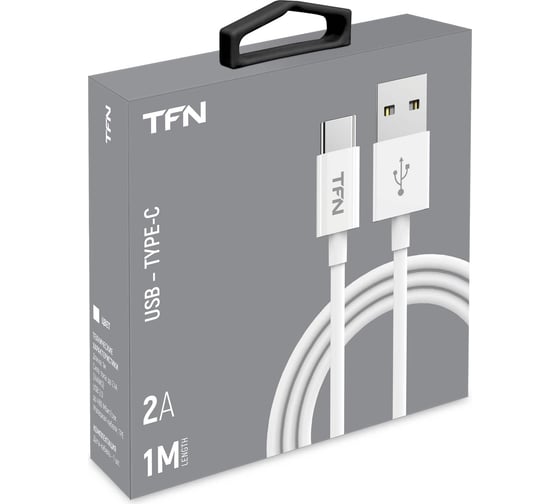 Дата-кабель USB-TypeC TFN 1м TPE, белый TFN-CUSBCUSB1MTPWH