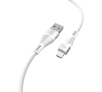 Дата-кабель USB-8pin TFN нейлон 1м, белый TFN-CFZLIGUSB1MWH